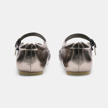 حذاء باليرينا مضفر باللون الرمادي للفتيات